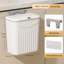 Wall-Mounted Trash Can, Large Capacity Garbage Bin For Home, Kitchen, Bathroom, Living Room With Lid