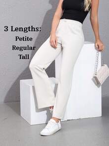 Women's Petite/Regular/Tall 3 Lengths Soft Rayon Sweatpants Breathable Pants With Adjustable Shockcord  Casual With Available Inseam - Màu be - Xem 1