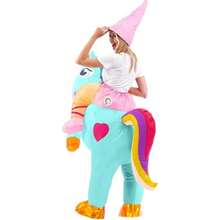 1 Piece Of Adult Inflatable Unicorn Knight Costume, Suitable For Halloween, Easter, And Themed Events, Fun Photo Props And Stage Performance Accessories, Playful Event Costumes, Inflatable Costumes