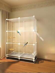 Large Bird Cage, Luxury Villa For Parrots, Macaws, Cockatoos, Finches, With Feeder And Perch