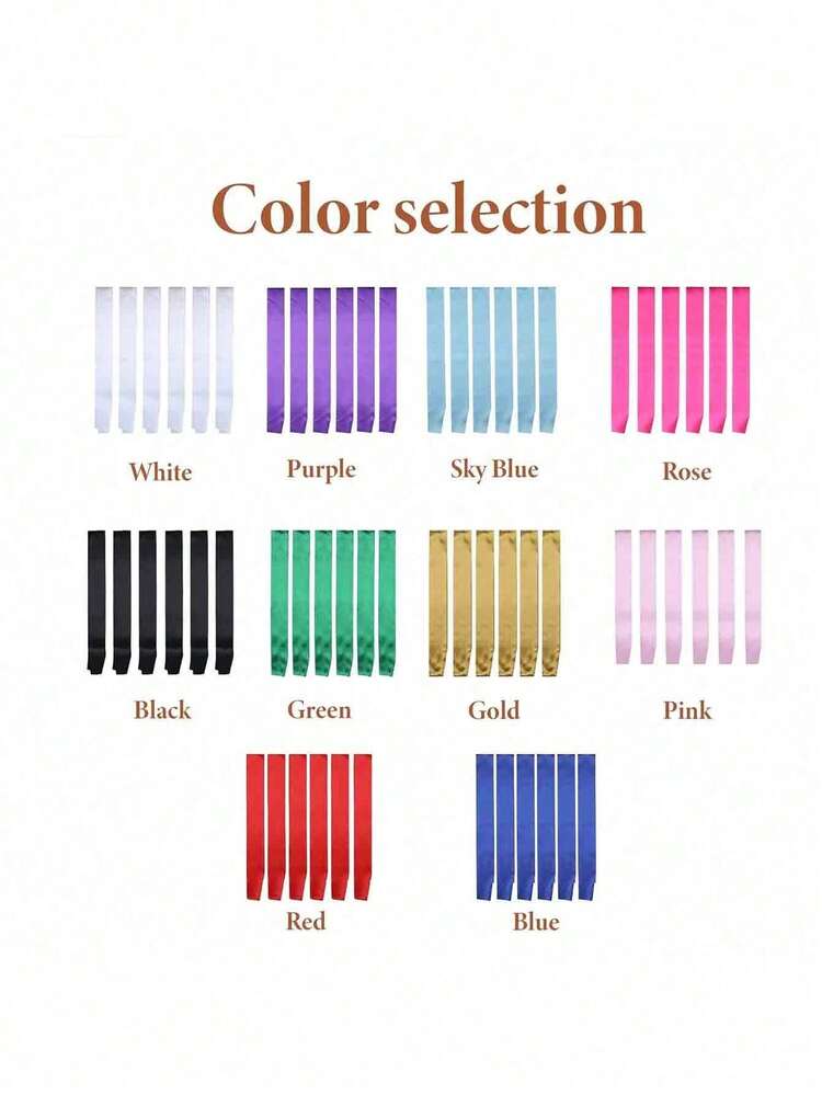 1pc Customized Text Satin Ribbon, Personalized Slogan Ribbon, Customized Birthday Ribbon, Can Be Customized For Singles Party Ribbon, Ideal Gift For Him, Ideal Graduation Gift For Her - Multicolor - View 7