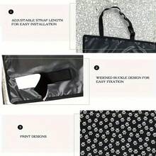 Universal Fit Dog Car Trunk Liner Protector, Non-Slip Waterproof Pet Cargo Cover, Scratch-Resistant Washable Luggage Mat For Small Trucks SUVs, Black Fabric Material, Trunk Mat With A Paw Print Pattern - A Christmas Gift For Car Owners - Black - View 9