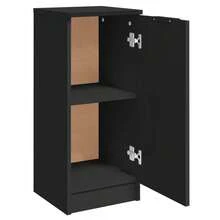 Sideboards 2 Pcs Black 30x30x70 Cm Engineered Wood - Black - View 9