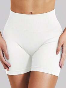 High-Waisted Tummy-Control Shorts, Hidden Scrunch Butt Lifting Pants, Cycling Shorts Curve, Women Boyshorts, Waist Trainer, Curve Plus, Black Shorts, Tight Shorts, Gym Shorts Woman, Women Boyshorts - 白色 - 查看 5