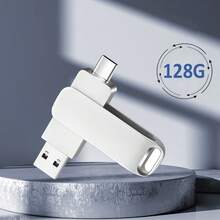 128GB 256GB 512GB Dual USB 2.0 & Type-C Flash Drive For Car And Mobile High Speed Data Transfer, Durable White Design, Compatible With Computers And Smartphones,Games Memory Sticks - 256GB - 查看 5