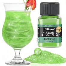 可食用闪光粉亮片珠光粉食品装饰撒粉，适用于饮料、葡萄酒、蛋糕、糖果、甜点、烘焙店、餐厅、素食 - 彩色 - 查看 17