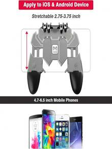 Mobile Game Controller, Gamepad, Joystick Grip, Shooting Aim Key Suitable For 4.7-6.5 Inch Smartphones Of Various Models