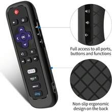 Remote Control Covers Remote Case For , Battery Cover For  Smart TV Steaming Stick, Silicone Protective Controller Remote Cover Universal Sleeve Skin Black - màu đen - Xem 2