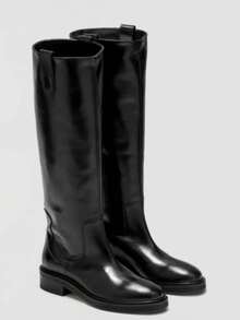 Classic Versatile Over-The-Knee Riding Boots, 2025 Autumn/Winter New Retro High Shaft Leather Boots