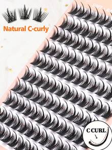 120 件 C 卷簇假睫毛，DIY 睫毛延长簇，混合长度 8-13 毫米，蓬松浓密，可重复使用睫毛簇，适用于日常、婚礼、约会、派对、音乐节、圣诞节、万圣节 - C - 查看 6