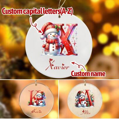 LICVIC 1 đồ trang trí Giáng sinh cá nhân hóa, đồ trang trí Giáng sinh tùy chỉnh có tên, đồ trang trí cây thông Noel, bộ đồ trang trí Giáng sinh, đồ trang trí Giáng sinh trong nhà, đồ trang trí Giáng sinh cho cây thông, đồ trang trí Giáng sinh dễ thương cho gia đình, quà tặng Giáng sinh cá nhân hóa. quà tặng cá nhân hóa cho phụ nữ, nam giới, mẹ, cha, mẹ, bố