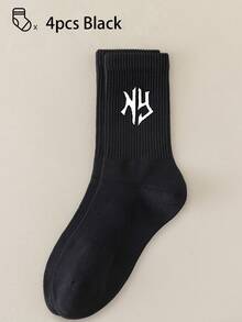 40pcs/30pcs/24pcs Unisex Comfortable Sports Socks, Men's Long Socks For Sports And Training, Women's Long Socks For Casual And Business Wear, Antibacterial, Soft, Black And White, Odor-Resistant, Moisture-Wicking, Lightweight And Comfortable, Suitable For Autumn/Winter, 20pcs/10pcs/8pcs/6pcs/4pcs/2pcs Set, Autumn