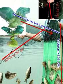 渔网，适合户外淡水钓鱼 - 綠色 - 查看 2