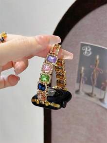 1 pieza de correa de metal con cadena y gemas de azúcar para mujer, compatible con Apple Watch de 38/40/41/42/44/45/46/49mm, compatible con Ultra/SE/Series 10/9/8/7/6/5/4/3/2/1