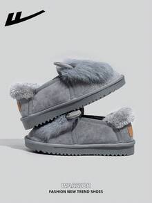 1 Pair WARRIOR Women's Autumn/Winter Warm Sports Shoes, Lace-Up Soft Sole Casual Shoes, Low-Top Outdoor Flat Shoes, Thermal Lined, Commuting Shoes, Round Toe Low Heel Non-Slip Solid Color Elegant Soft Bottom Hiking Shoes, Suitable For Students Graduation Photos, Women Low-Top Leather Sports Skateboard Shoes