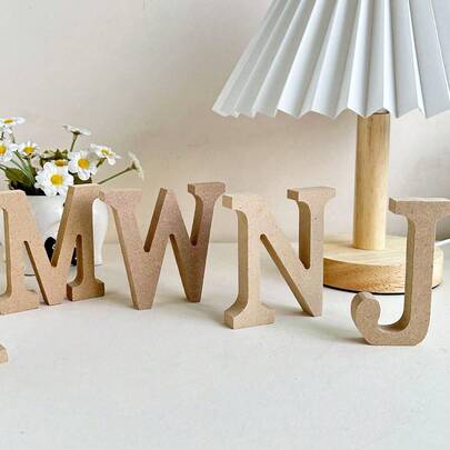 1 tấm bảng chữ cái tiếng Anh bằng gỗ tự nhiên tự làm trang trí bàn, có thể đứng trên bàn, dùng cho đám cưới, tiệc tùng, trang trí nhà cửa, quà tặng sinh nhật, tốt nghiệp