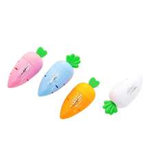 1pc/4pcs Carrot Shaped Single Hole Pencil Sharpener, Cute Carrot Design Manual Pencil Sharpener, Random Color And Style, Cartoon Style Handheld Pencil Sharpener, Suitable For School And Office Use, For Pencils And Cosmetic Pencils, Compact Pencil Sharpener For Students, Desktop Decor Portable Pencil Trimmer, Children's Learning Supplies Prize, Favorite Reward Gift For Boys, Girls, School Supplies