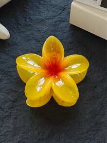 6个/3个/1个 8厘米/3.14英寸 黄色、白色、蓝色、紫色、红色、粉色仙女塑料发夹，时尚百搭，优雅简约纯色发饰，适合日常佩戴、休闲、派对、通勤、度假、扎马尾、盘发、洗脸、化妆、搭配服装。花朵造型发夹，优雅发爪，夏季沙滩风情。 - 彩色 - 查看 10