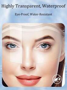 5/10/25/50pcs Shower Facial Eye Mask, Transparent Sunshade Eye Protection, Eyebrow Protection, Shower Water Baffle, Suitable For Eyelash Extension Surgery And Postoperative Care Of Eyelids, Salon Supplies,Transparent Face Visors Face Eye Protector Hair Cutting Eye Protection Mask Hair Cutting Shield - Multicolor - View 4
