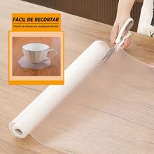 BYCRAY Revestimientos de Gabinetes de Cocina (30 x 700cm), Forro para Estantes Transparente, Revestimientos de Refrigerado No Adhesivo, Forro para Cajones de Cocina, Alfombrilla para Cajón - negro - Ver 4