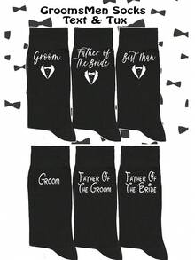 Personalized Custom Socks, Funny Wedding Groomsmen Socks, Custom Printed Socks, Personalized Groomsmen Socks, Unique Christmas Gift Idea, Funny Party Socks, Customized Name Socks, Novelty Wedding Favor, Creative Stocking Stuffer, Personalized Gift For Him, Custom Party Team Socks, Holiday Gift Idea, Unique Party Favor, Custom Name Socks, Creative Gift For Birthday Or Christmas ,ElevatedAthleisure - Multicolor - View 6