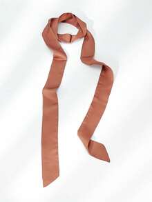 半条装女士长款装饰围巾 - 纯色时尚发带，发饰 - 优雅的办公颈巾，适合休闲和正式场合、海滩、度假 - 彩色 - 查看 14