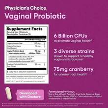 Physician's Choice Vaginal Probiotic - Daily Support For PH Balance, Odor Control, Feminine Microbiome & Flora Health With Cranberry For Women - 2 chiếc - Xem 6