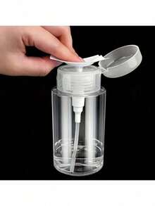 1 Stück 100/200ml transparente Pumpflasche, klare nachfüllbare Reiseflasche, geeignet für Hautpflege, Toner, Lotion, Makeup-Entferner, Nagellackentferner, auslaufsicherer Kosmetikbehälter, wiederverwendbar für Zuhause, Wohnmobil, Reisen