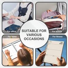 1 peça - Novo calendário diário 2026, tempo de inspeção disciplinar "Planejador de gerenciamento de uma página por dia, 365 dias", caderno planejador tamanho A5, bom presente para iniciantes, adequado para trabalho de escritório, planejamento de estudos para alunos, materiais para professores, também pode ser um presente de Natal para colegas e amigos - Papel roxo claro - Ver 5