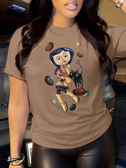 YOKASA Camiseta de manga corta con estampado informal de verano para mujer.1 pcs,180g Pure Heavy,95%Polyester 5%Spandex,1 pcs,180g Pure Heavy,95%Polyester 5%Spandex