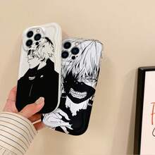 Custodia per iPhone, nuova custodia per telefono Anime Kaneki Ken, compatibile con iPhone 16 Pro Max, 15, 14, 13, 12, 11, 8, 7, Pro, X, XR, XS Max, in silicone TPU - Bianco latte A - Visualizzare 4