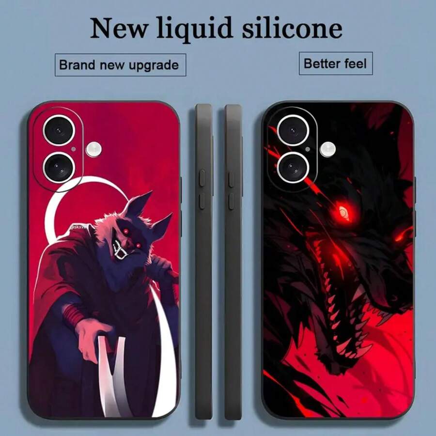 Funda de teléfono de dibujos animados del Gato con Botas compatible con  17 16 15 14 13 12 11 X XR XS 8 Plus Mini Pro Max, funda suave negra a prueba de golpes, compatible con funda de  17, funda de  17 Pro, funda de  17 Pro Max - Negro9 - Ver 1