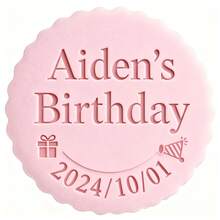 Customize Text With 2 Cookies Cake Decorations DIY Cutters Sugar Cake Templates Wedding Clay Fondant Embosser Name Cake Mold Handmade Cookie/Biscuit Embosser Stamp