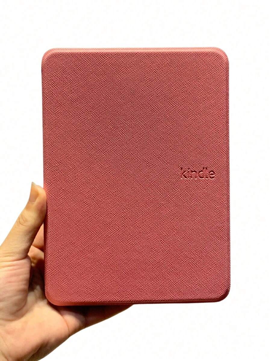 Textured Magnetic Protective Case With Strap For Kindle Paperwhite 12th Generation 7" - Bụi hồng - Xem 1