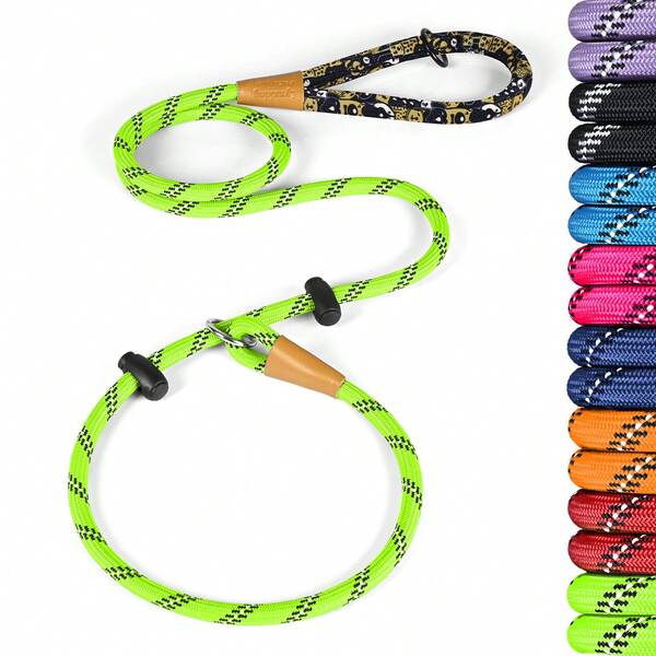 Lynxking Laisse pour chien Lynxking réfléchissante, laisse en corde robuste et confortable pour chiens de grande, moyenne et petite taille, sans traction, pour le dressage des animaux de compagnie