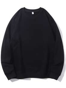 Men's "Sp5der" Spider Web Graphic Crew Neck Sweatshirt100% Cotton Terry, Sporty Style, Loose Fit, With Pocket Details, Knitted Fabric, Slight Stretch, 300g/M² - Personalized Large Picture Design On The Back, Suitable As A Gift For Halloween, Christmas And Other Festivals - 白色 - 查看 2