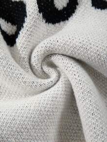 ANDREILEE Men's Casual Loose Solid Color Numeric & English Letter Pattern Pullover Sweater, Versatile For Commuting, Autumn/Winter - Apricot - View 11