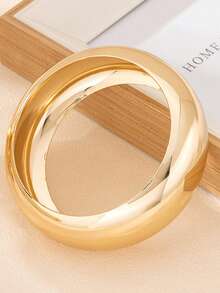 1-3 PCS Bracelet Set Resin Bangle Red White Gold Glossy Chunky Fashion Acrylic Gift For Girlfriend, Holiday Gift, Suitable For Daily Wear, Valentine's Day Gift, Date Wear