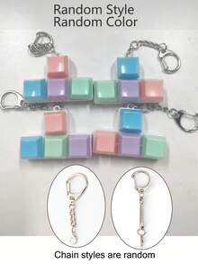 1个成人减压键盘钥匙扣 - 积木造型彩色按键，PC材质，钥匙扣，抗焦虑，成人玩具，酷炫小玩意，动漫风格，Picky Pad - 彩色 - 查看 6