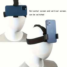 1pc Adjustable Head-Mounted Phone Camera Premium Holder, First-Person Perspective Filming, Suitable For Sports, Cycling, Live Streaming. The Adjustable Design Allows Users To Easily Capture Footage From Their Own Perspective And Conveniently Record Memorable Moments Or Share Unique Experiences. - Black - View 3