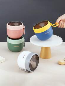 Lunch Box, Breakfast Cup, Oatmeal Cup, Yogurt Cup, Porridge Pot, Bento Box, Portable, With Lid, Spoon And Silicone Handle, Food Container, Sealed Food Storage Cup, Lunch Box Bag, Lunch Bag, Suitable For Office Workers, Students, Families, Offices, Travel, Back To School, Outdoor Camping Picnic