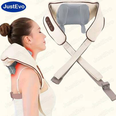 Upgraded Electric Massage Shawl, Rechargeable Cervical Massager, Portable & Adjustable Shoulder Wrap. Ideal For Home Use On Shoulders, Neck, Lower Back, Back, And Legs. A Thoughtful Gift For Family And Friends.