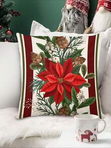 1 pieza Camino de mesa de Nochebuena, Decoración navideña para mesa, Camino de mesa tipo lino para Navidad, Camino de mesa, Camino de mesa, 1 pieza Camino de mesa, 4 piezas Individuales, 1 pieza Funda de cojín (relleno no incluido), 3 productos disponibles, Decoración de hogar de temporada para interiores/exteriores, Suministros para fiestas de Navidad, Decoración navideña para el hogar, Decoración navideña para habitación, Decoraciones para fiesta de Navidad - Multicolor - Ver 12