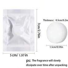 10pcs Car Air Vent Clip Fragrance Refill Solid Aromatherapy Scent Pads, Air Freshener Set, Creates Long-Lasting Pleasant Ambiance, Effectively Eliminates Odors, Improves Air Quality, Easy To Replace Scent Pads - White - View 3