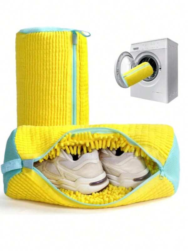 2 paquetes de bolsas para lavadora del Reino Unido, bolsas de lavado de zapatos antideformación con forro de limpieza de 360°, bolsas de lavado de zapatos reutilizables, bolsas de lavandería para zapatos con cremallera, adecuadas para zapatillas, bolsas de lavandería de malla de lona
