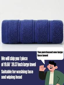 1件/3件套现代简约纯色条纹棉质浴巾 | 超柔软、高吸水性、速干桑拿浴巾、不掉毛、轻便，可选尺寸：34x75厘米浴巾/70x140厘米浴巾/34x34厘米面巾，耐用浴室必备品，情侣礼物 - 多色 - 查看 14