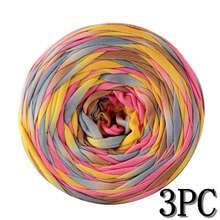 1/3 Pcs T-Shirt Yarn, Woven Fabric Knitted Yarn, Used For Crocheting And Knitting Bags, Cushions, Dolls, Handicraft Crochet Projects - Multicolor - View 109