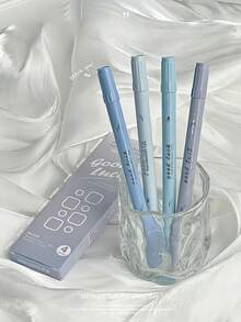 4pcs Double-Headed Fluorescent Highlighter Pens, Quick-Drying, School & Magazine Supplies, Fine Tip & Chisel Tip Cute Highlighters And Colored Markers, Back To School