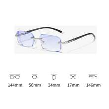 1 件 2024 新款时尚钻石边无框眼镜，中老年人防疲劳眼镜，四季皆宜