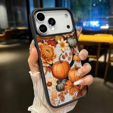 Funda de teléfono anti-caída, ultra delgada, transparente y colorida, compatible con iPhone 17 Pro Max, 16, 16e, 15 Plus, 14, 13, 12, 11, XS Max, XR, con diseño de flores de otoño, resistente a los arañazos y no amarillento, de alta calidad y material duradero, como regalo para usuarios de smartphone - Azul - Ver 1
